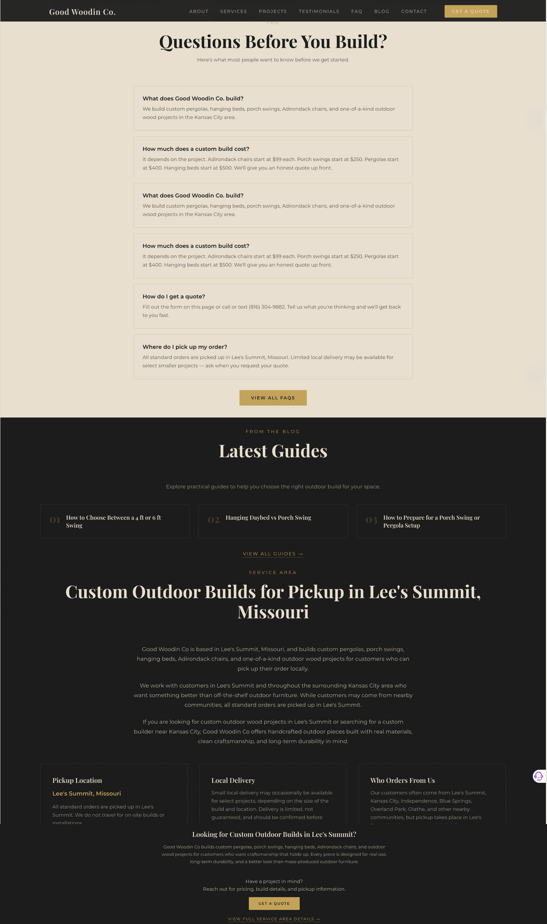 Good Woodin Co — SEO + AEO